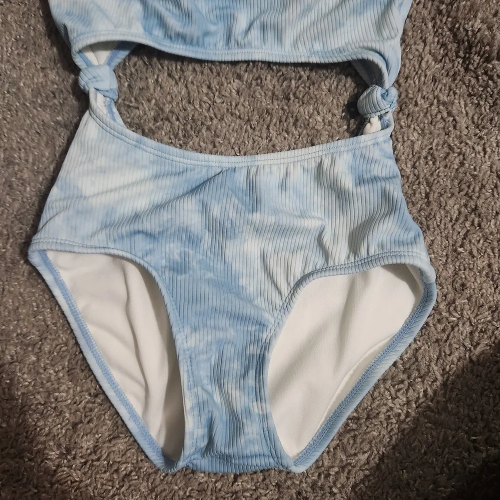 Art Class Light Blue Tie-Dye Swimsuit